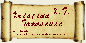 Kristina Tomašević vizit kartica